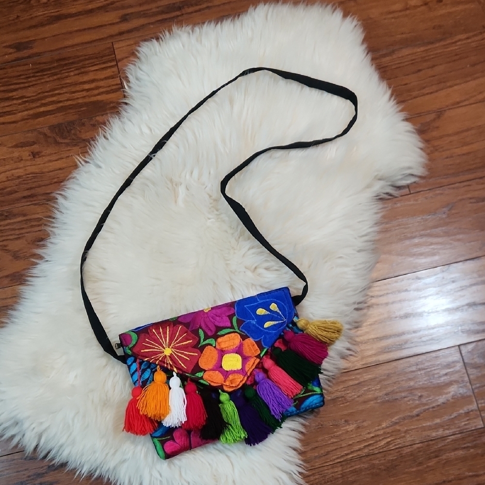 Corina Crossbody Colorful Embroidered  Bag